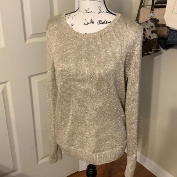 White House Black Market Tops - White House Black Market Gold Long Sleeve Top